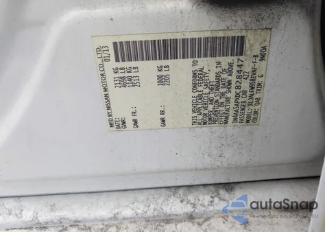 2013 Nissan Maxima 3.5 Sv z USA, uszkodzony, nr VIN 1N4AA5APXDC828447